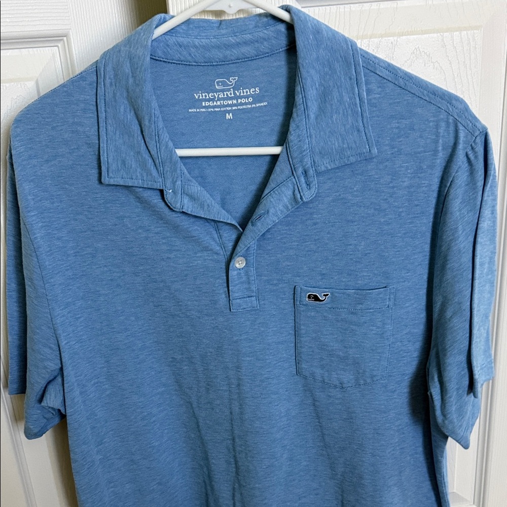 Vineyard Vines Men’s Heathered Sky Blue Edgartown Polo